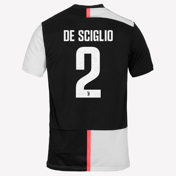 Camiseta Juventus NO.2 De Sciglio 1ª Kit 2019 2020 Blanco Negro